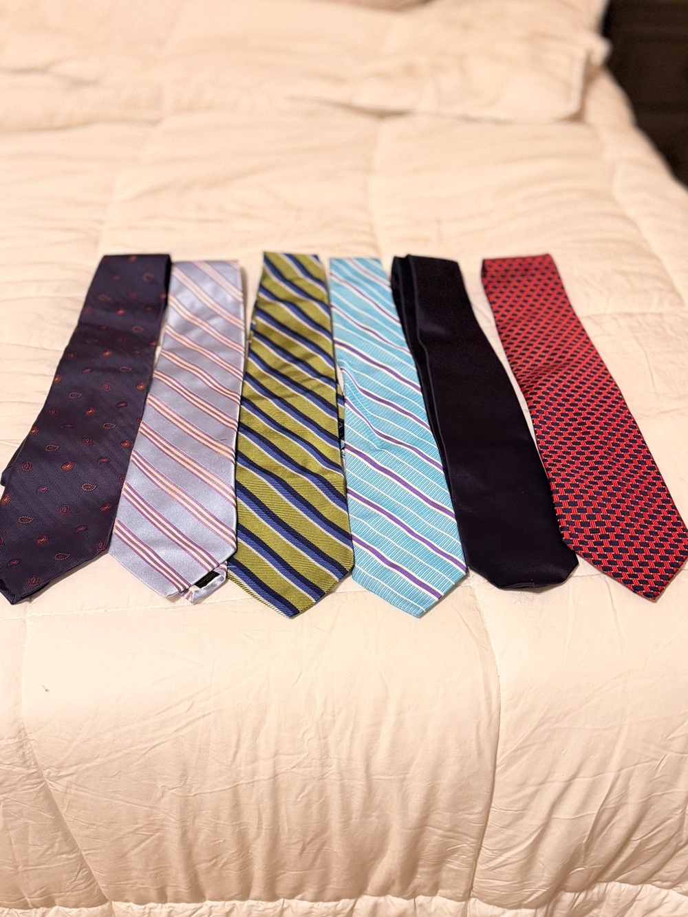 Brooks Brothers Men's Tie Set - Navy, Light Blue, Olive, Aqua, Black, Red